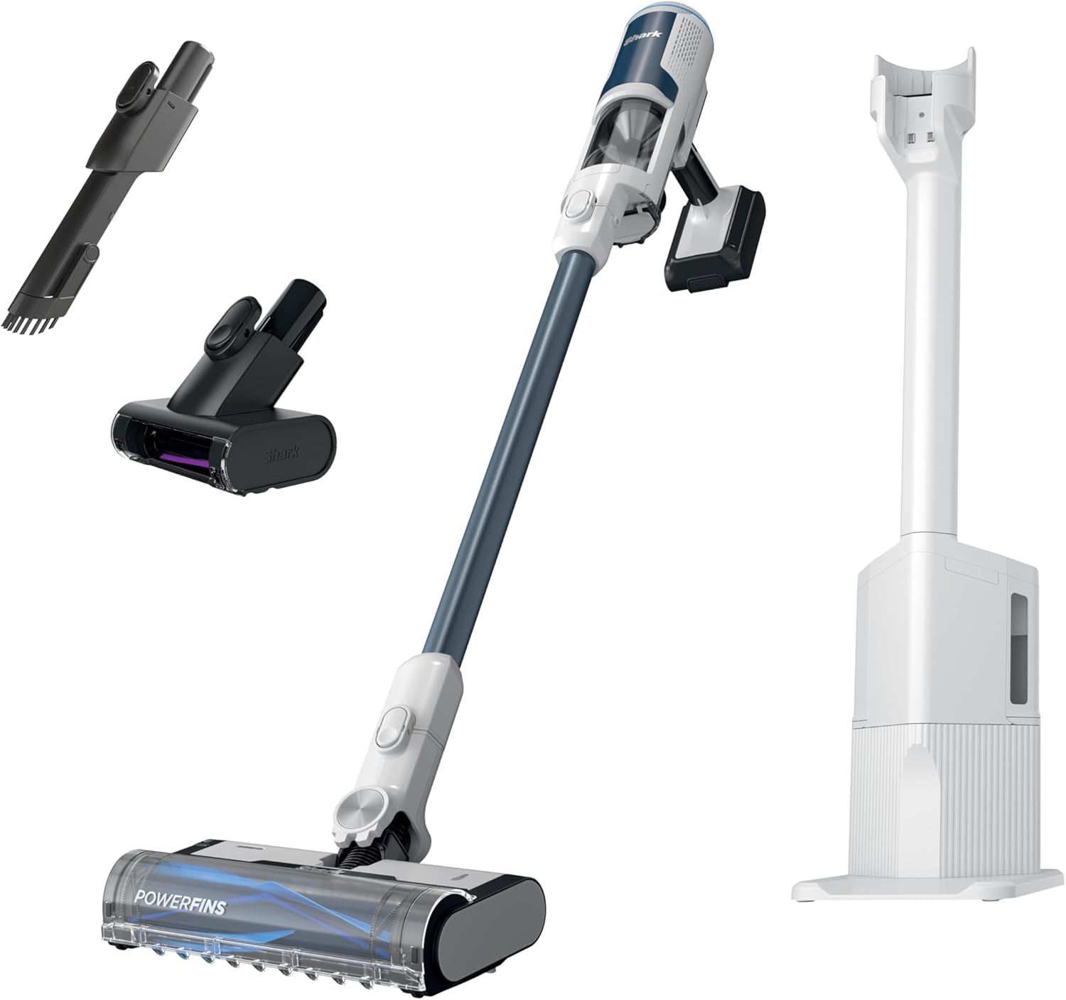Shark Detect Clean & Empty | Lightweight Cordless Vacuum Cleaner with Auto-Empty System | HEPA Filter, Portable Handheld Attachment, Powerfins Brushroll | Cloudy Blue | IW4624 detail 3