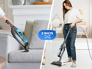 Vazone R6X Corded Stick Vacuum Cleaners for Home, 20Kpa Powerful Suction Stick Vacuum with 16Ft Cord, 2 in 1 Lightweight Handheld Vacuum Cleaner for Hardwood Floor Pet Hair detail 6
