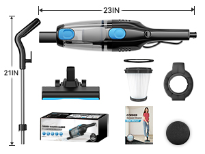 Vazone R6X Corded Stick Vacuum Cleaners for Home, 20Kpa Powerful Suction Stick Vacuum with 16Ft Cord, 2 in 1 Lightweight Handheld Vacuum Cleaner for Hardwood Floor Pet Hair detail 11
