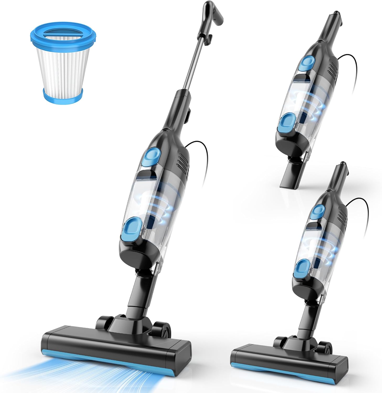 Vazone R6X Corded Stick Vacuum Cleaners for Home, 20Kpa Powerful Suction Stick Vacuum with 16Ft Cord, 2 in 1 Lightweight Handheld Vacuum Cleaner for Hardwood Floor Pet Hair detail 15