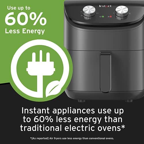 Instant Pot Essentials 4QT Air Fryer with EvenCrisp Technology that Crisps and Reheats, Easily Adjust Time & Temperature For Quick Meals, 100+ In-App Recipes, from the Makers of Instant Pot, Black detail 8