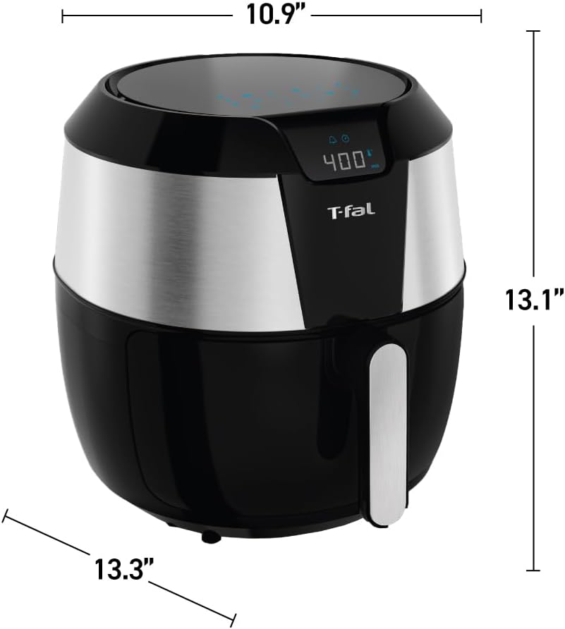 T-fal Easy Fry XXL Air Fryer & Grill Combo with One-Touch Screen, 8 Preset Programs, 5.9 quarts, Black & Stainless Steel detail 8