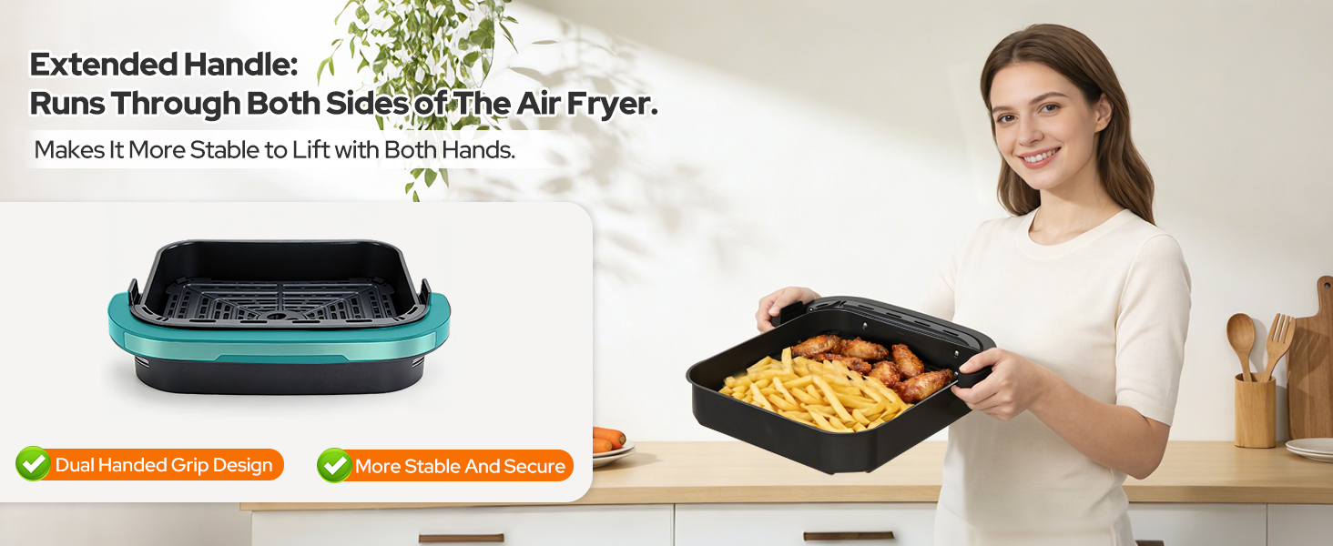4.5QT Air Fryer Pizza Oven with 11 Presets, Air Fryers with Dual Heating & 360° Airflow | Viewing Window | Touch Display, Nonstick Airfryer for Roast, Bake, Dehydrate, Microwave, Reheat & More detail 5