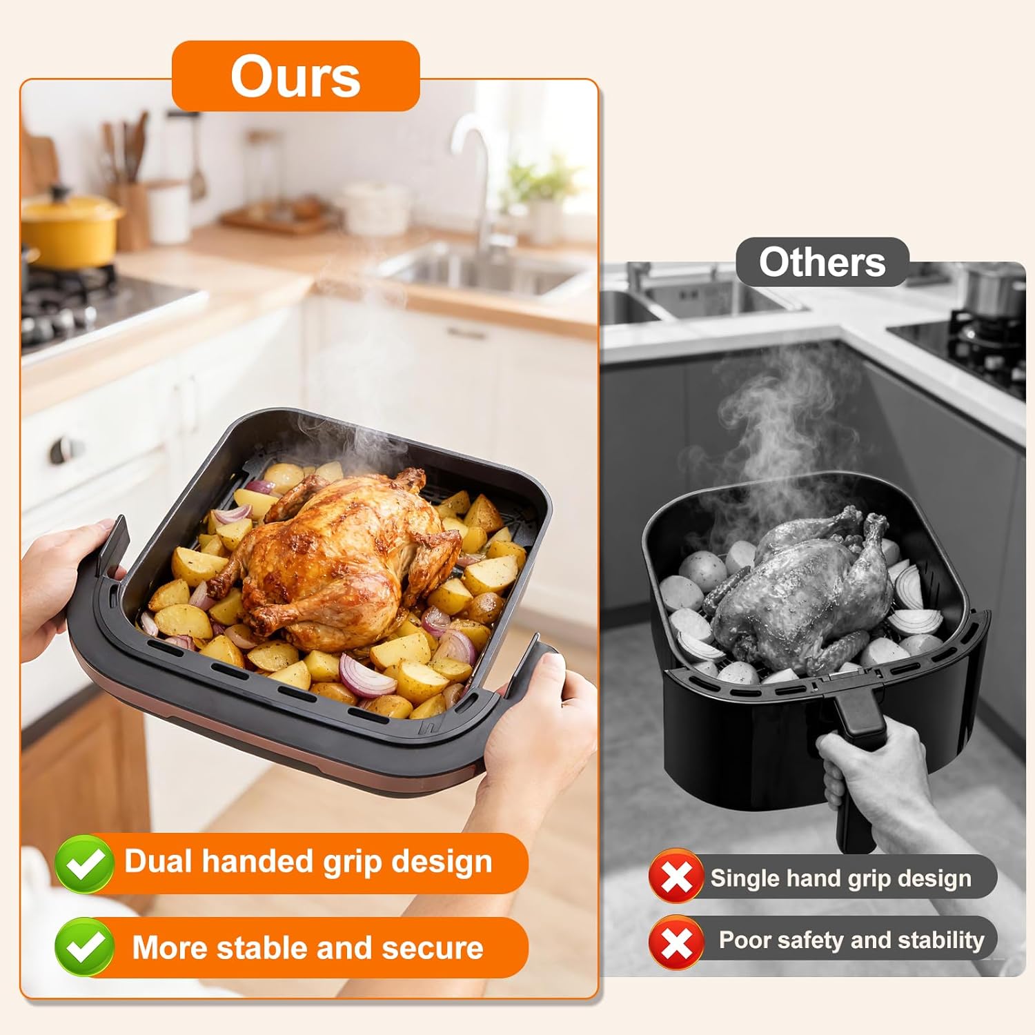 4.5QT Air Fryer Pizza Oven with 11 Presets, Air Fryers with Dual Heating & 360° Airflow | Viewing Window | Touch Display, Nonstick Airfryer for Roast, Bake, Dehydrate, Microwave, Reheat & More detail 12