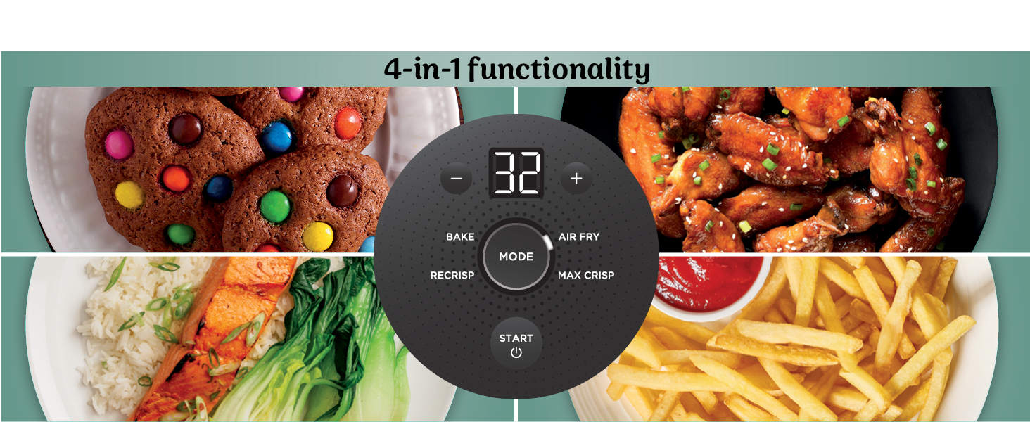 Ninja Crispi 4-in-1 Glass Air Fryer | 450°F | Non-Toxic | 4QT & 6-Cup Glass Containers w/Lids | Microwave, Freezer, Dishwasher Safe | Max Crisp, Air Fry, Bake, Recrisp | Mint | FN101MT detail 13