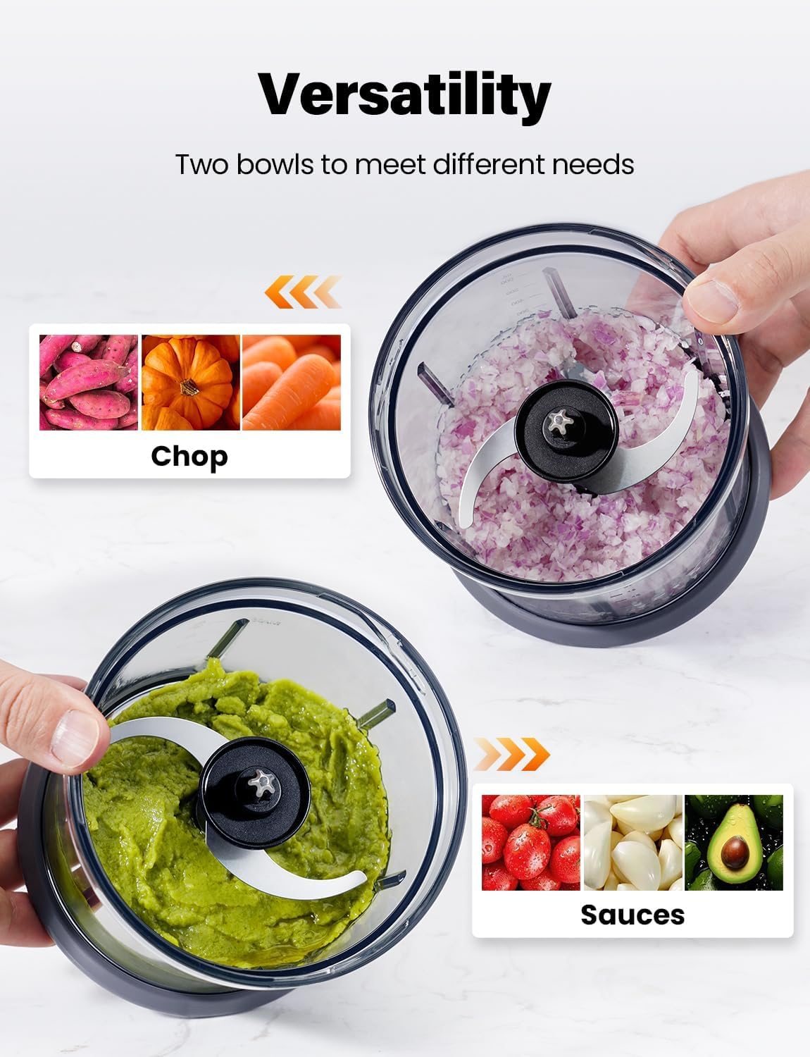Food Processor 4 Cup, Electric Food Chopper, Small but PowerfulMeat Grinder - View 6