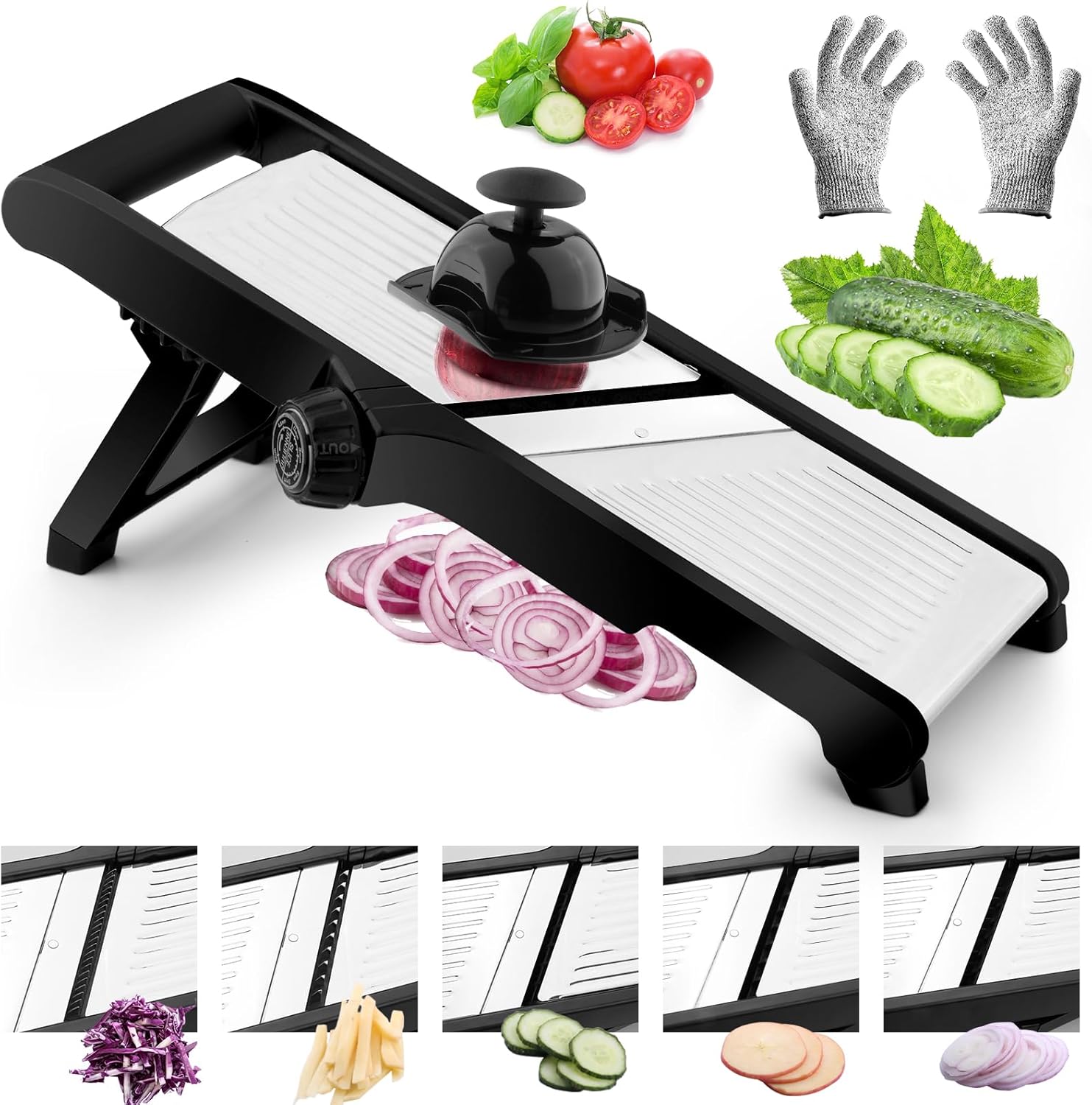 VEKAYA Mandoline Slicer for Kicthen,Adjustable Vegetable Slicer,Food