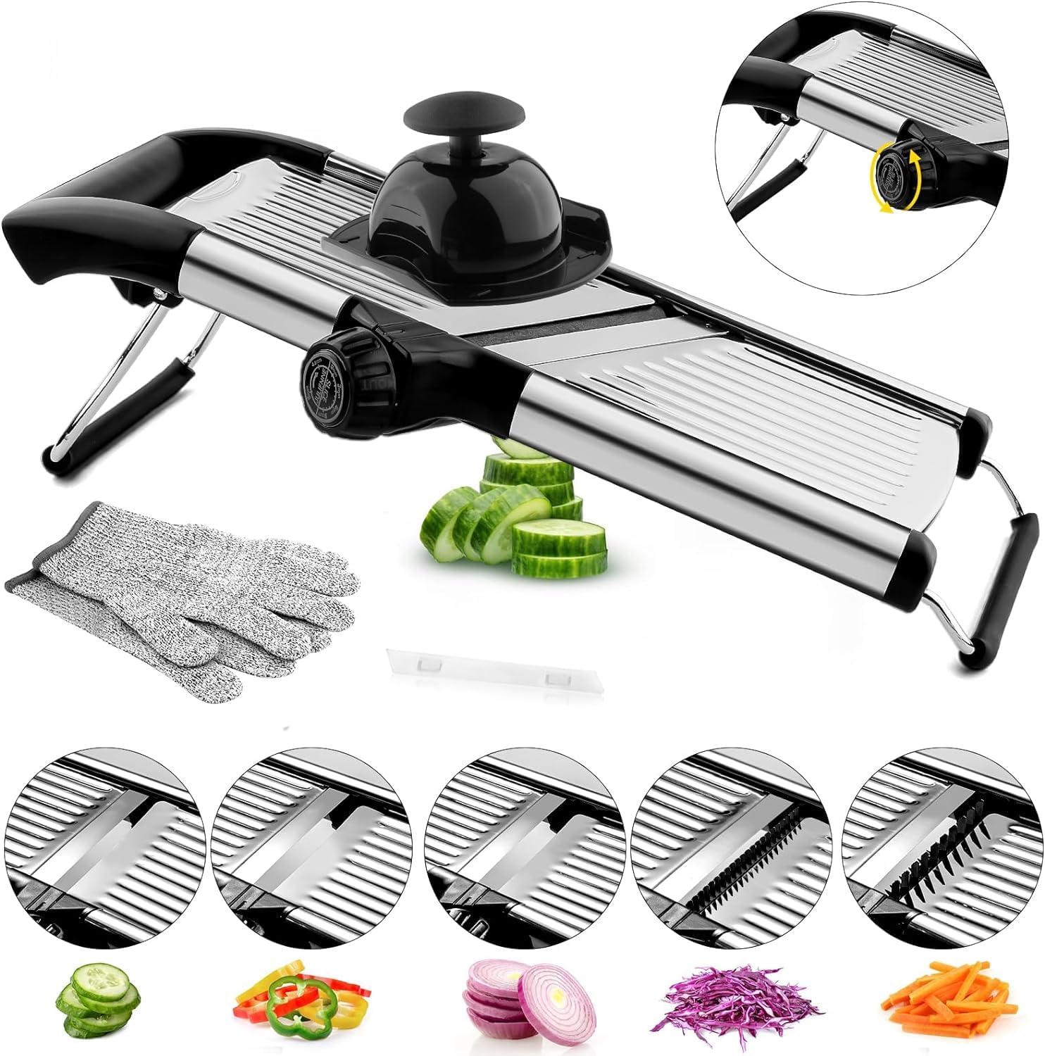 VEKAYA Mandoline Slicer for Kicthen,Adjustable Vegetable Slicer,Food - View 2