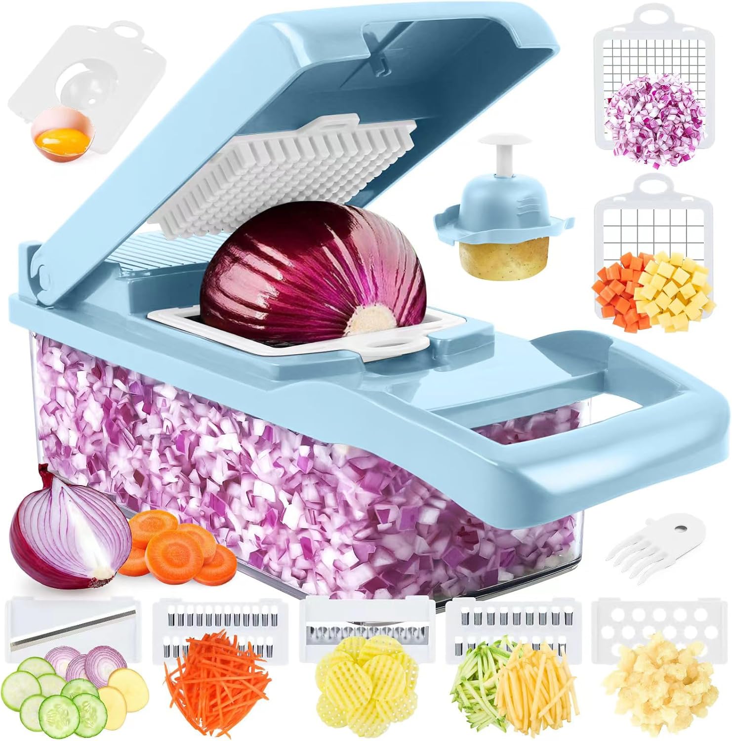 MAIPOR Vegetable Chopper Pro, Multifunctional 13 in 1 Food Chopper, Kitchen