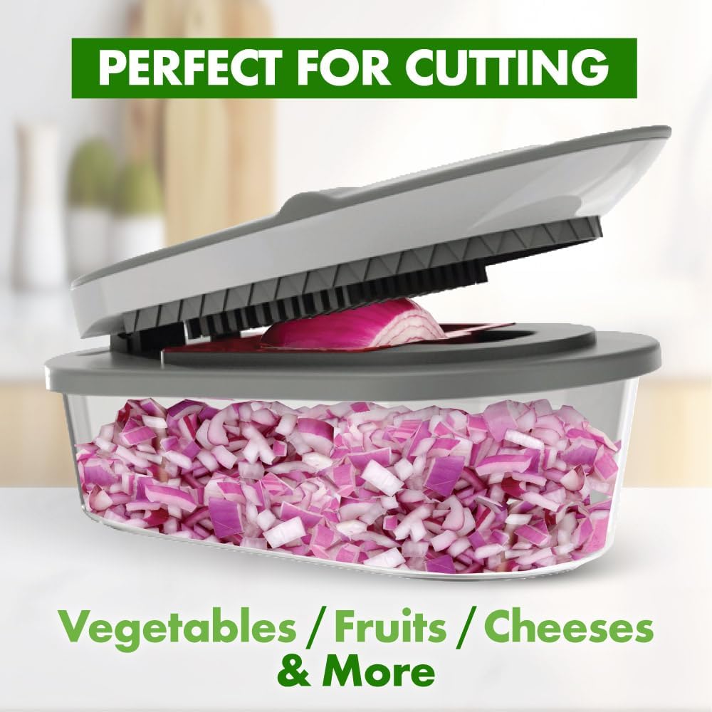 Vegetable Chopper and Mandoline Slicer with Container, CHOPZILLA 4 Stainless - View 5