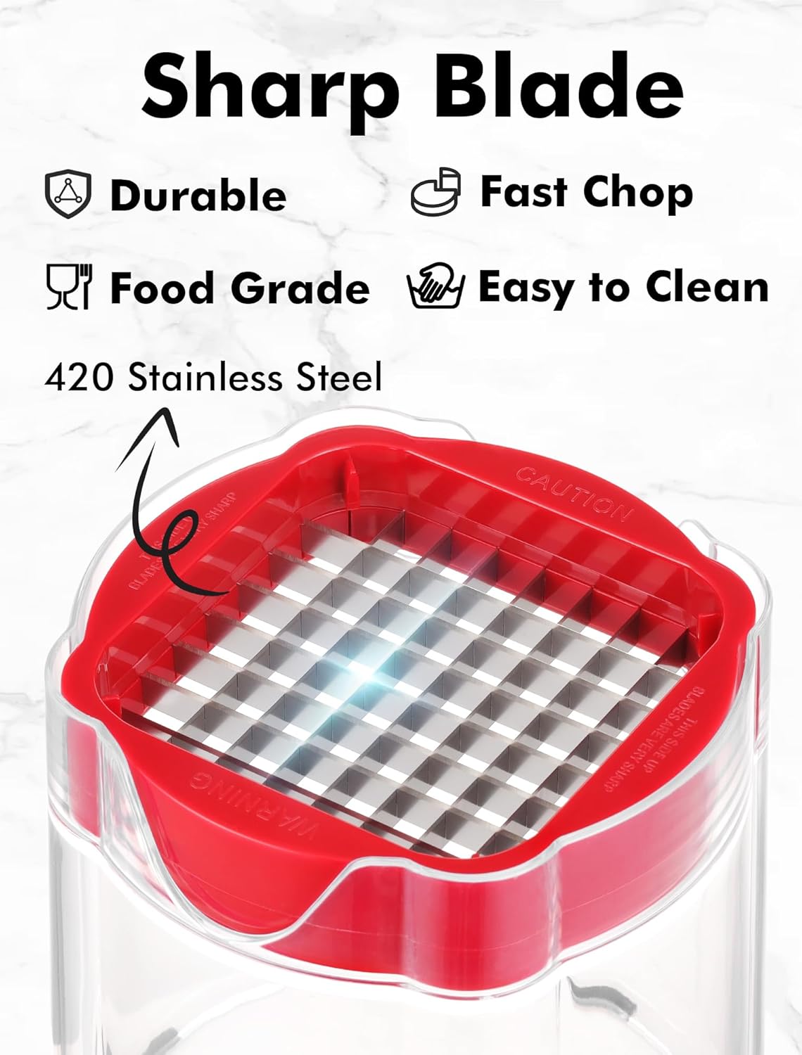 French Fry Cutter, Professional Home Style Onion Chopper, Vegetable Chopper - View 5