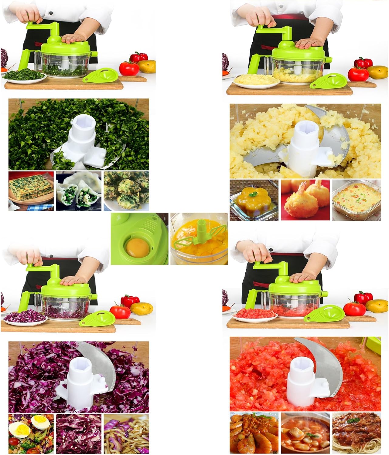 Tenta Kitchen Food processes Hand Crank Food Processor/Manual Food Chopper/Meat - View 3