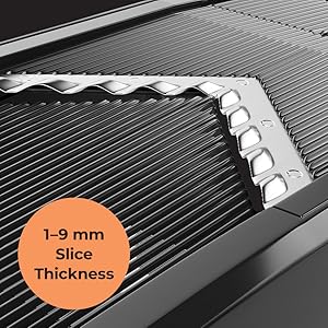 Mueller Austria Mandoline Slicer for Kitchen, Adjustable Vegetable Chopper, Fruit, Cheese Grater, Potato Chips Slicer - Black detail 4