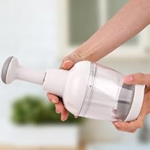 Vegetable Chopper, Food Chopper Manual Hand, Onion, Salad, Garlic, Nut & Veggie Cutter, Dishwasher Safe, White detail 8
