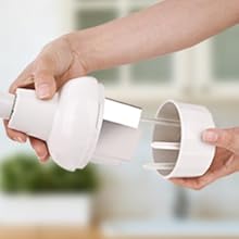 Vegetable Chopper, Food Chopper Manual Hand, Onion, Salad, Garlic, Nut & Veggie Cutter, Dishwasher Safe, White detail 9