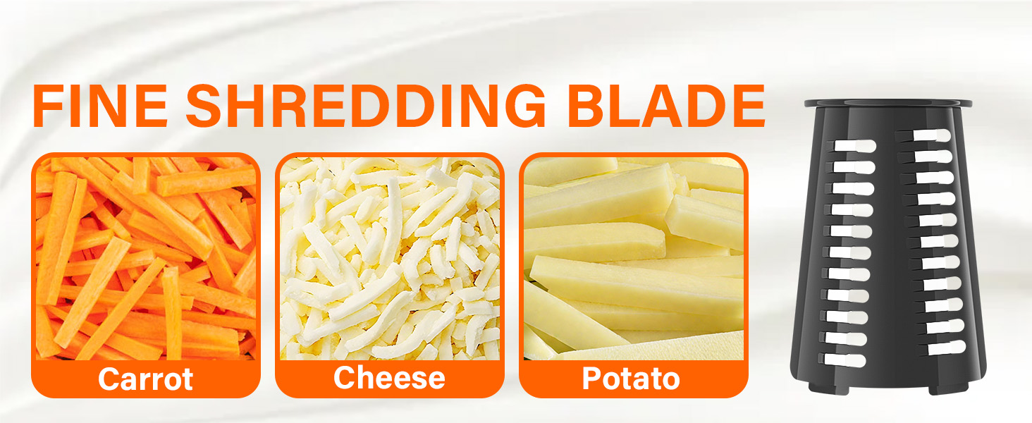 5 Blades Rotary Cheese Grater Hand Crank Vegetable Chopper Shredder Spiralizer Slicer Mandoline for Vegetable & Cheese & Fruit, Food Chopper for Kitchen with Blades Storage Box & Suction Base (Black) detail 4