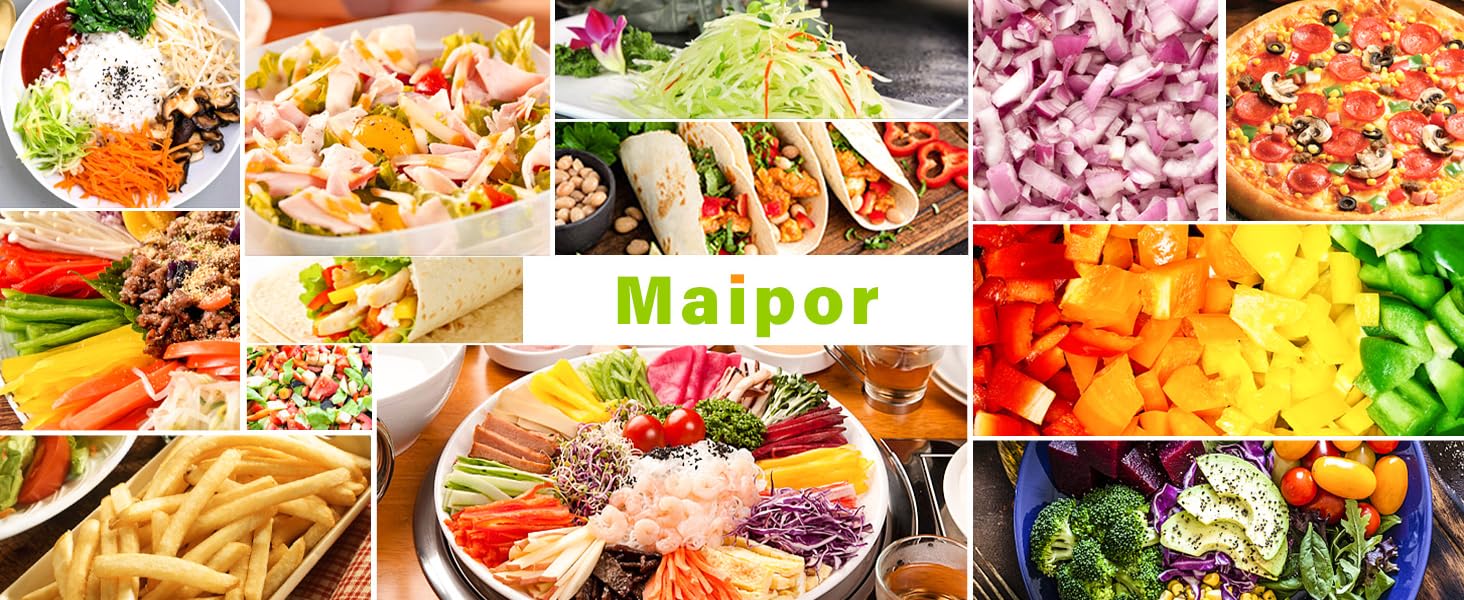 MAIPOR Vegetable Chopper Pro, Multifunctional 13 in 1 Food Chopper, Kitchen Vegetable Slicer Dicer Cutter With 8 Blades for Onion Carrot and Garlic With Container (Blue) detail 7