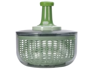 Brieftons Salad Spinner and Chopper: Large 6.3-Quart Lettuce Greens Vegetable Washer Dryer, with Bonus 0.95-Quart Veggie Chopper Mixer, Compact Storage, Easy Push Operation for Quick Veggie Prepping detail 8