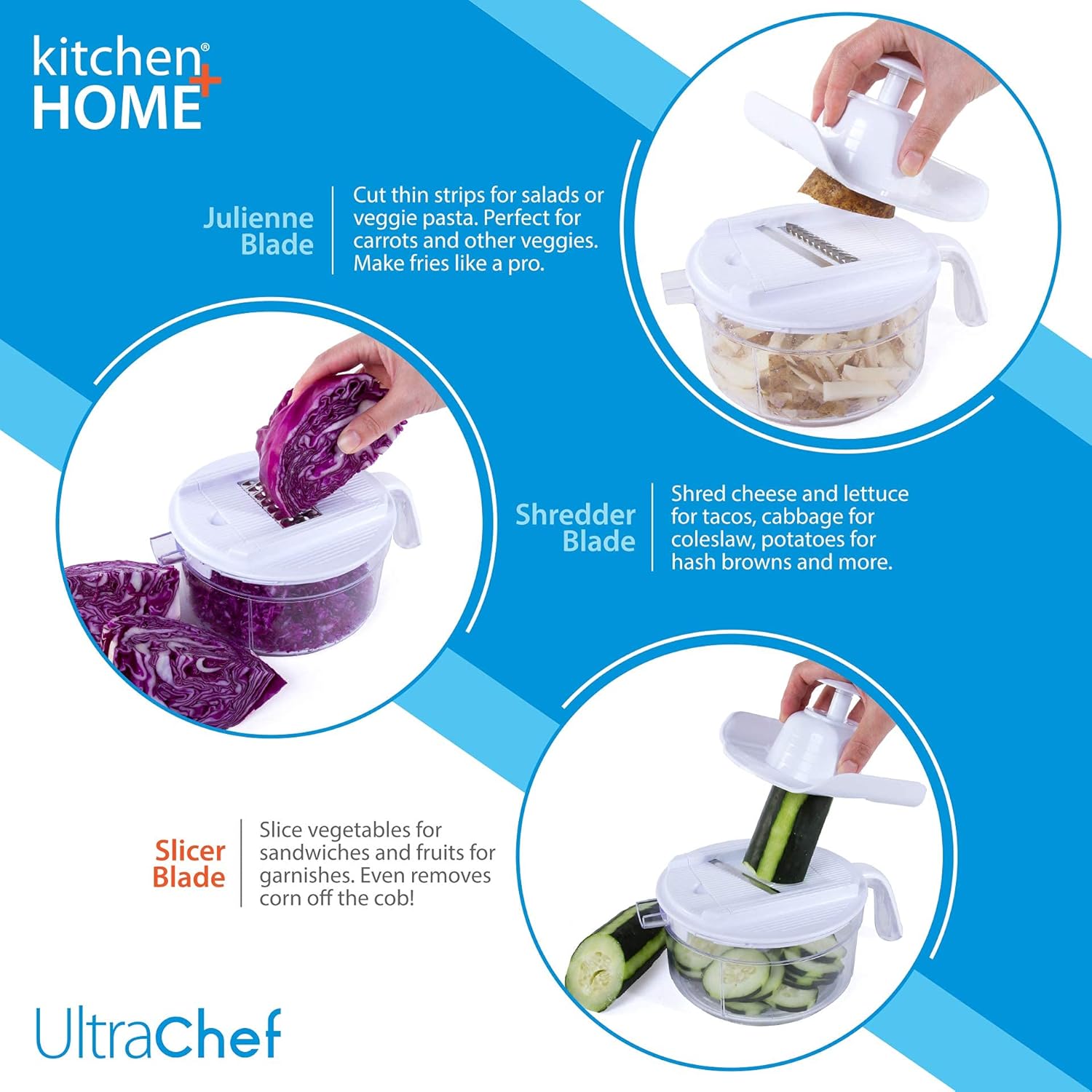 7 in 1 Food Chopper - As Seen on TV Manual Food Processor detail 9