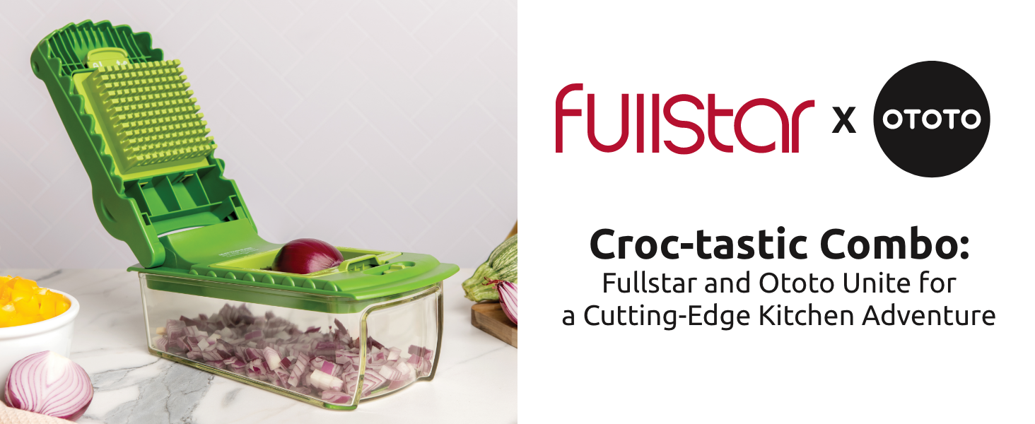 fullstar NEW Fullstar X OTOTO Croc Chop Vegetable Chopper & Slicer - Multifunctional Food Chopper, Crocodile Onion Cutter, Cool Kitchen Gadgets & Housewarming Gifts detail 1