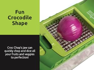 fullstar NEW Fullstar X OTOTO Croc Chop Vegetable Chopper & Slicer - Multifunctional Food Chopper, Crocodile Onion Cutter, Cool Kitchen Gadgets & Housewarming Gifts detail 2