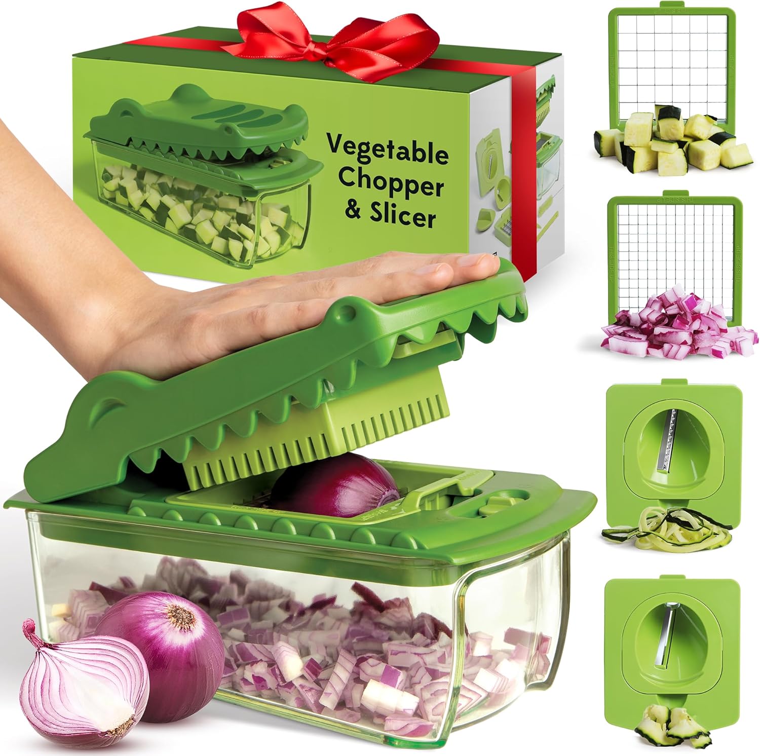 fullstar NEW Fullstar X OTOTO Croc Chop Vegetable Chopper & Slicer - Multifunctional Food Chopper, Crocodile Onion Cutter, Cool Kitchen Gadgets & Housewarming Gifts detail 9