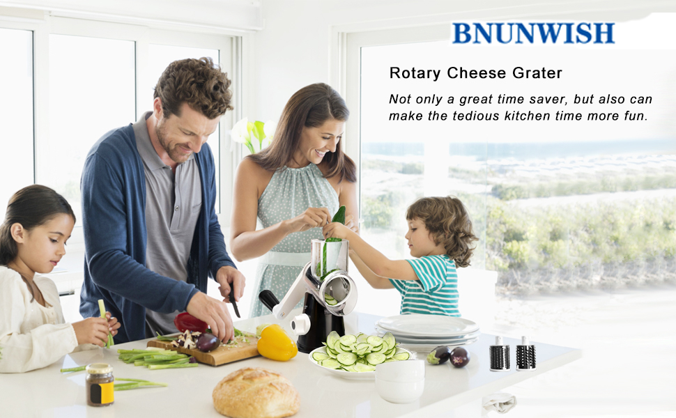Round Mandoline Drum Slicer Rotary Cheese Grater Veggie Slicer Vegetable Carrot Shredder Nut Chopper Blue detail 1