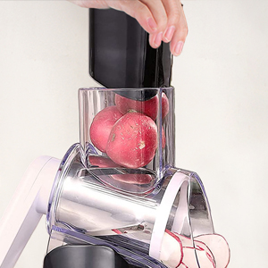 Round Mandoline Drum Slicer Rotary Cheese Grater Veggie Slicer Vegetable Carrot Shredder Nut Chopper Blue detail 5