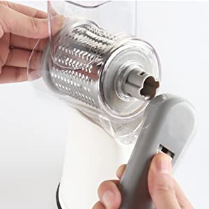 Round Mandoline Drum Slicer Rotary Cheese Grater Veggie Slicer Vegetable Carrot Shredder Nut Chopper Blue detail 7