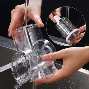 Round Mandoline Drum Slicer Rotary Cheese Grater Veggie Slicer Vegetable Carrot Shredder Nut Chopper Blue detail 9