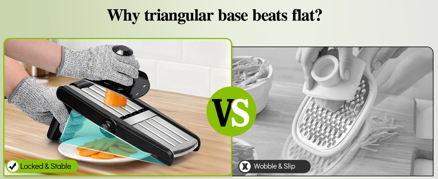 MASTERTOP Mandoline Slicer, 5 in 1 Mandoline Food Slicer for Kitchen,Stainless Steel Mini Vegetable Slicer with Safety Glove & Cleaning Brush,Adjustable Vegetable Chopper for Potatoes detail 7