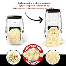 Starfrit Pro Fry Cutter & Cuber - 3-in-1 - Homemade French Fries, Slices and Diced Cubes Potato & Vegetable detail 9