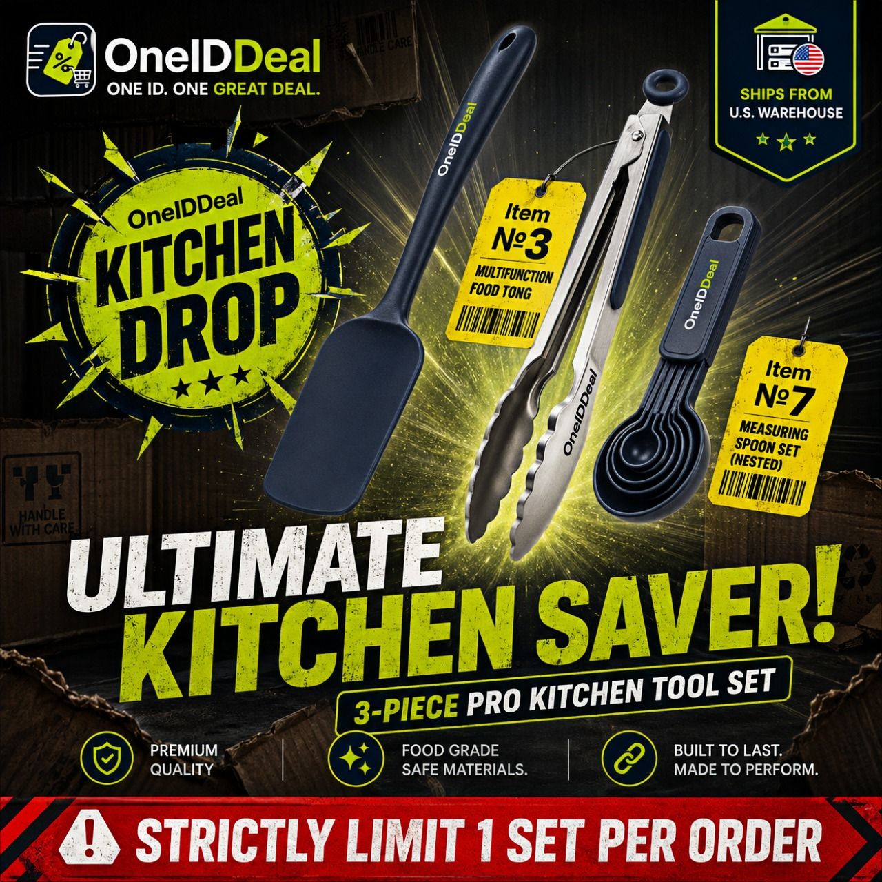[WAREHOUSE DROP] OneIDDeal™ Kitchen Saver Set - Heat-Proof Chef's Bundle