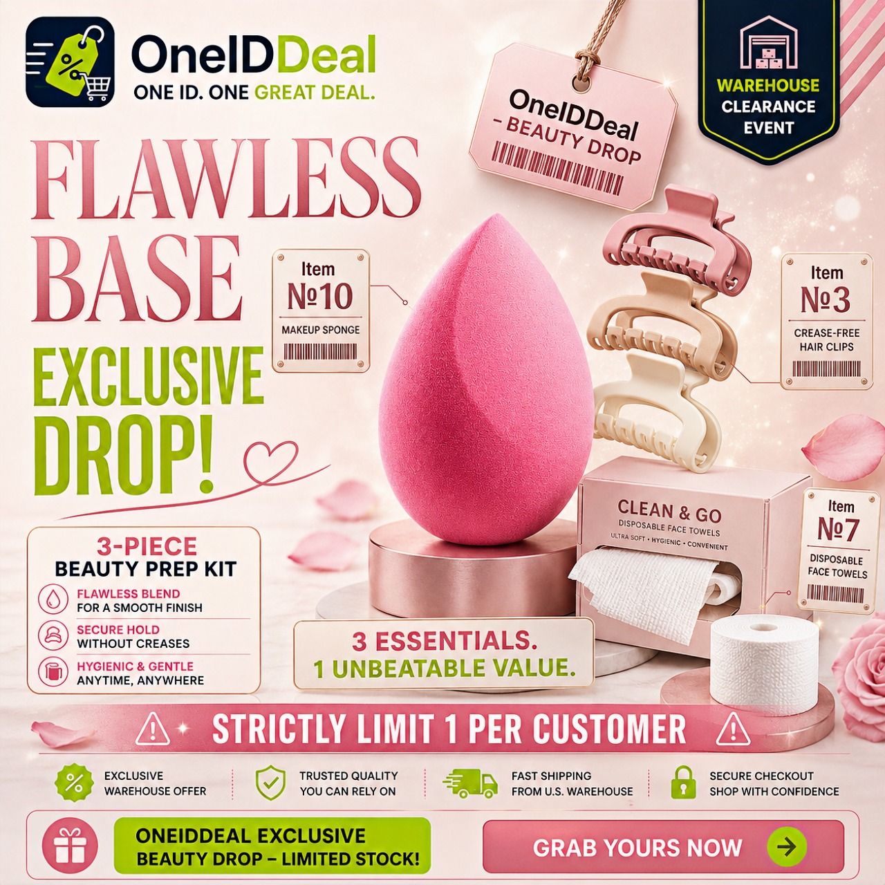 [EXCLUSIVE DROP] OneIDDeal™ Beauty Touch Pack - Flawless Base Kit (Zero Markup)