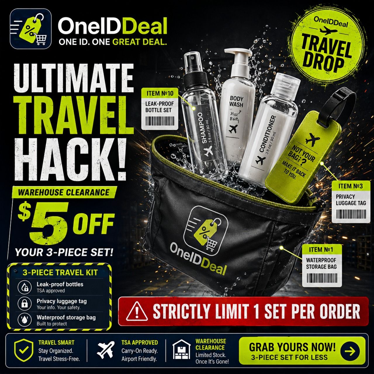 [TSA-APPROVED DROP] OneIDDeal™ Travel Mini Pack - Zero-Leak Guarantee